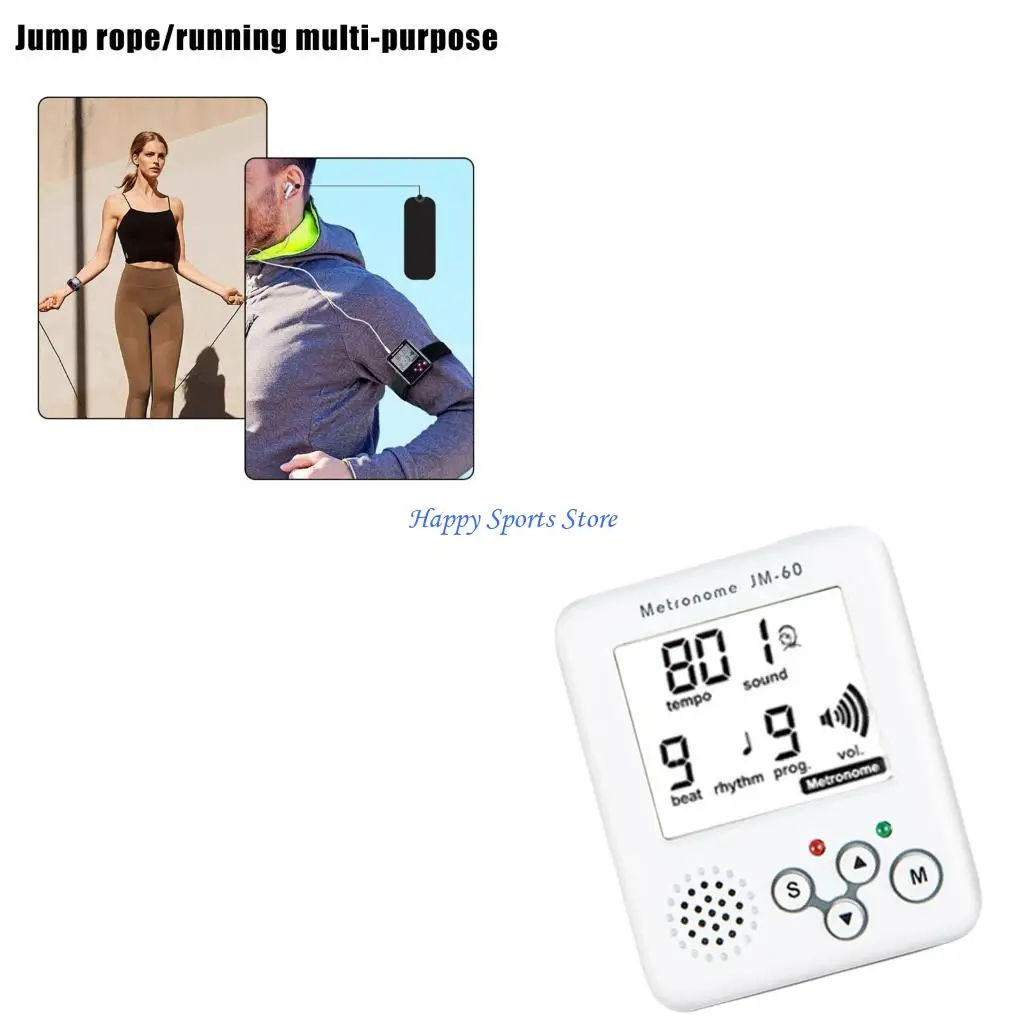 Electronic Metronome Tone Generator Tuner Small Sports Running Metronome