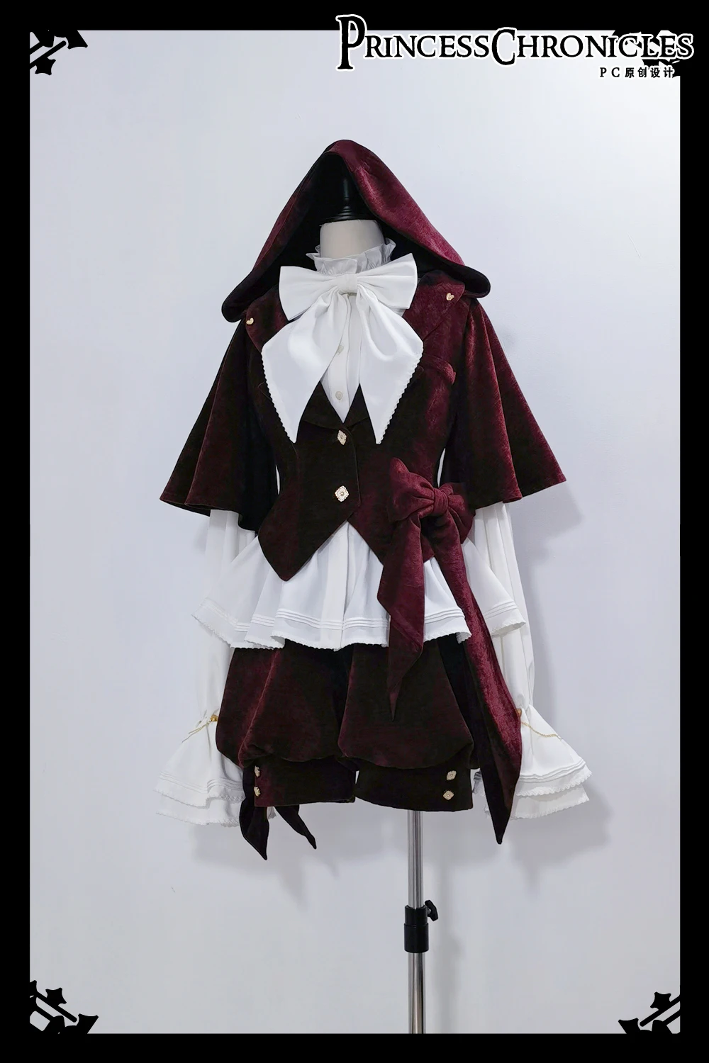 2026 new Vintage Red Ouji Suit With Bunny Ear Hooded Jacket Performance costume view 3