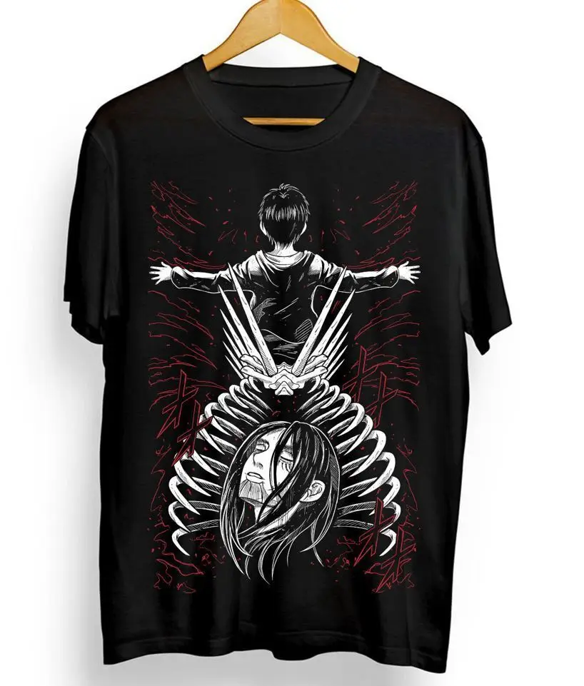 camiseta-unissex-attack-on-titan-temporada-4-eren-tatakae-aot-anime-eren-yeager