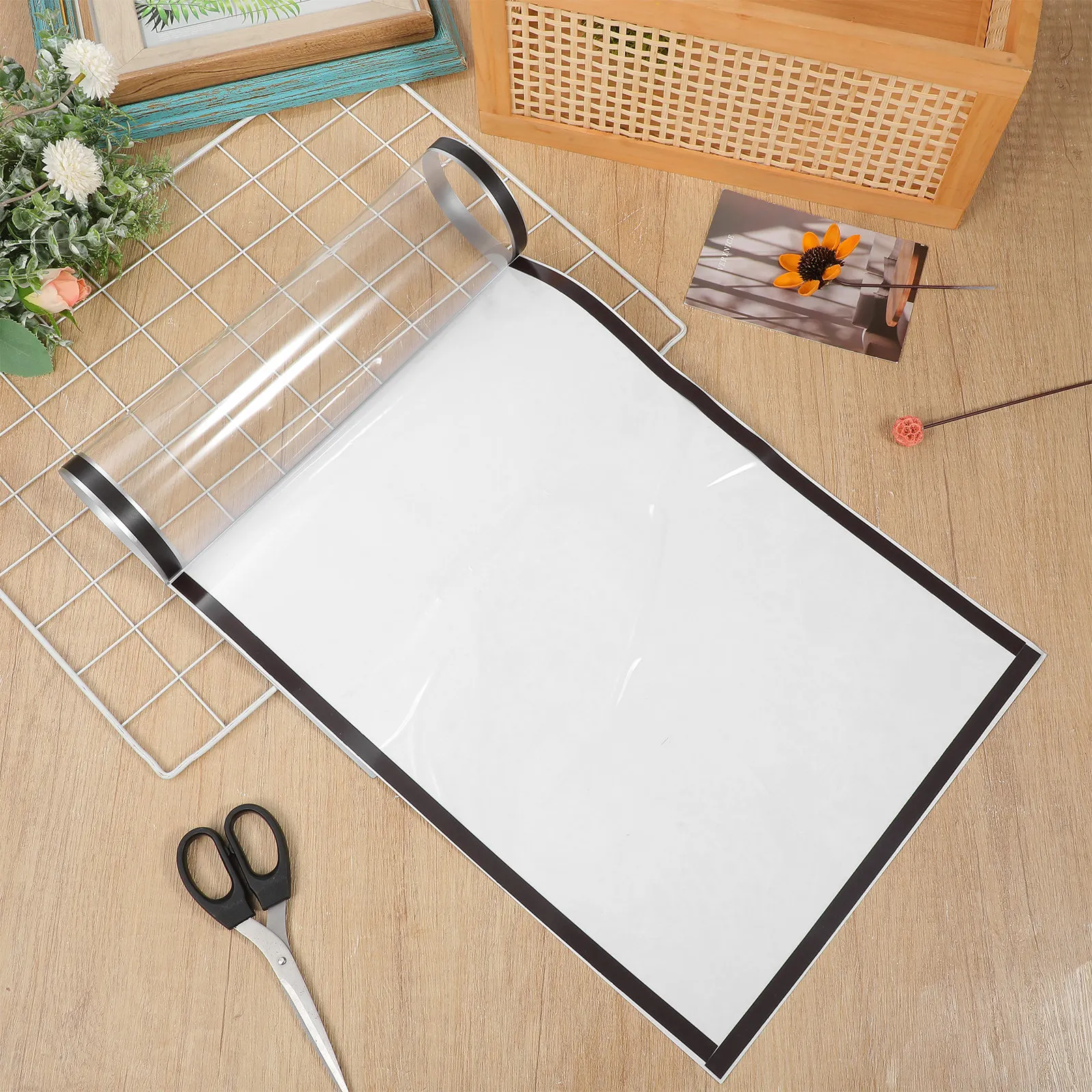 Magnetic Display Frame A3 Self Adhesive Sign Holder Gold for Restaurant Office Business License Poster Picture Frame