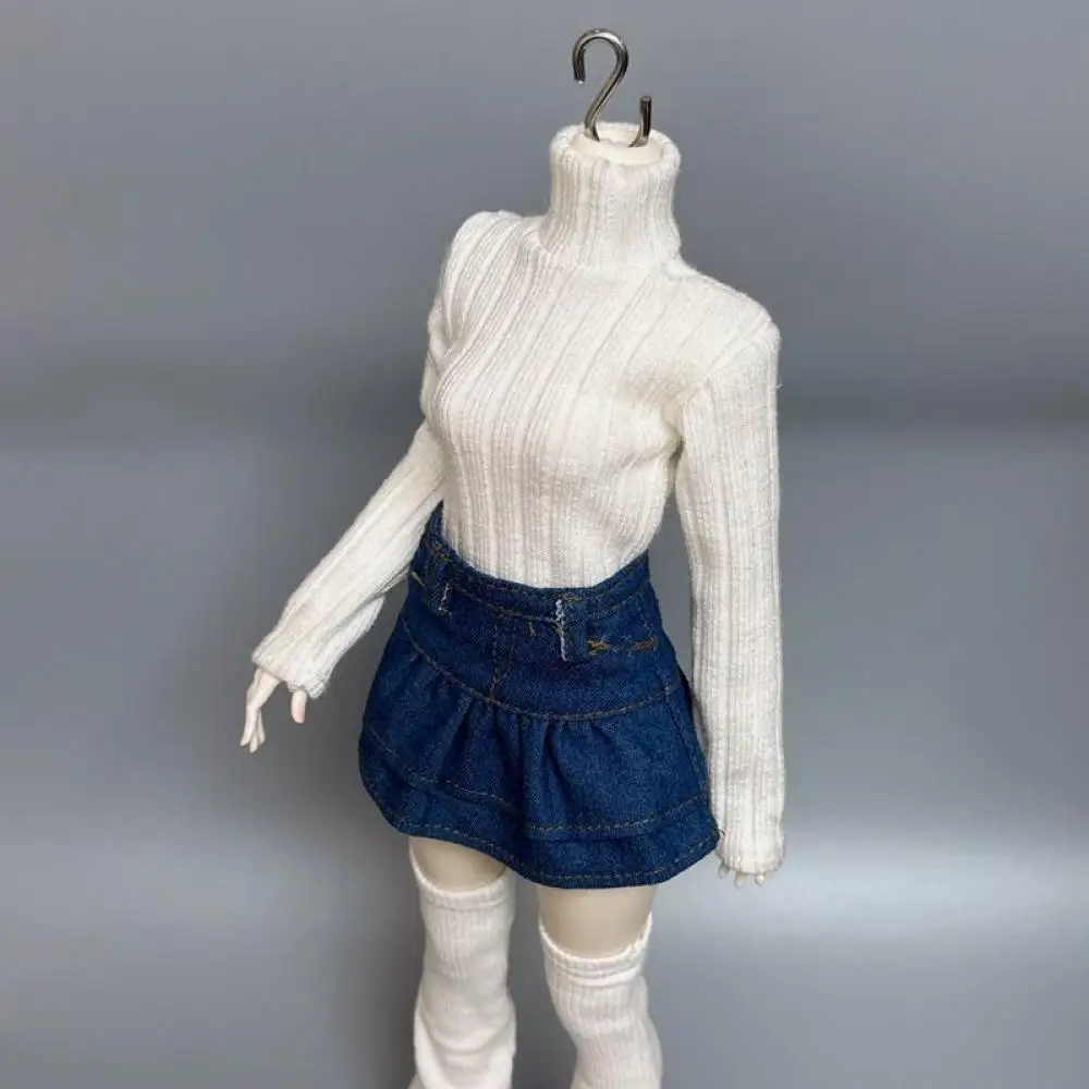 New Doll Clothes for 1/3 1/4 1/6 Bjd Doll Knit High Collar Sweater Pleated Skirt Leg Sock Girl Diy Toy Dress Up Doll Accessories - view 4