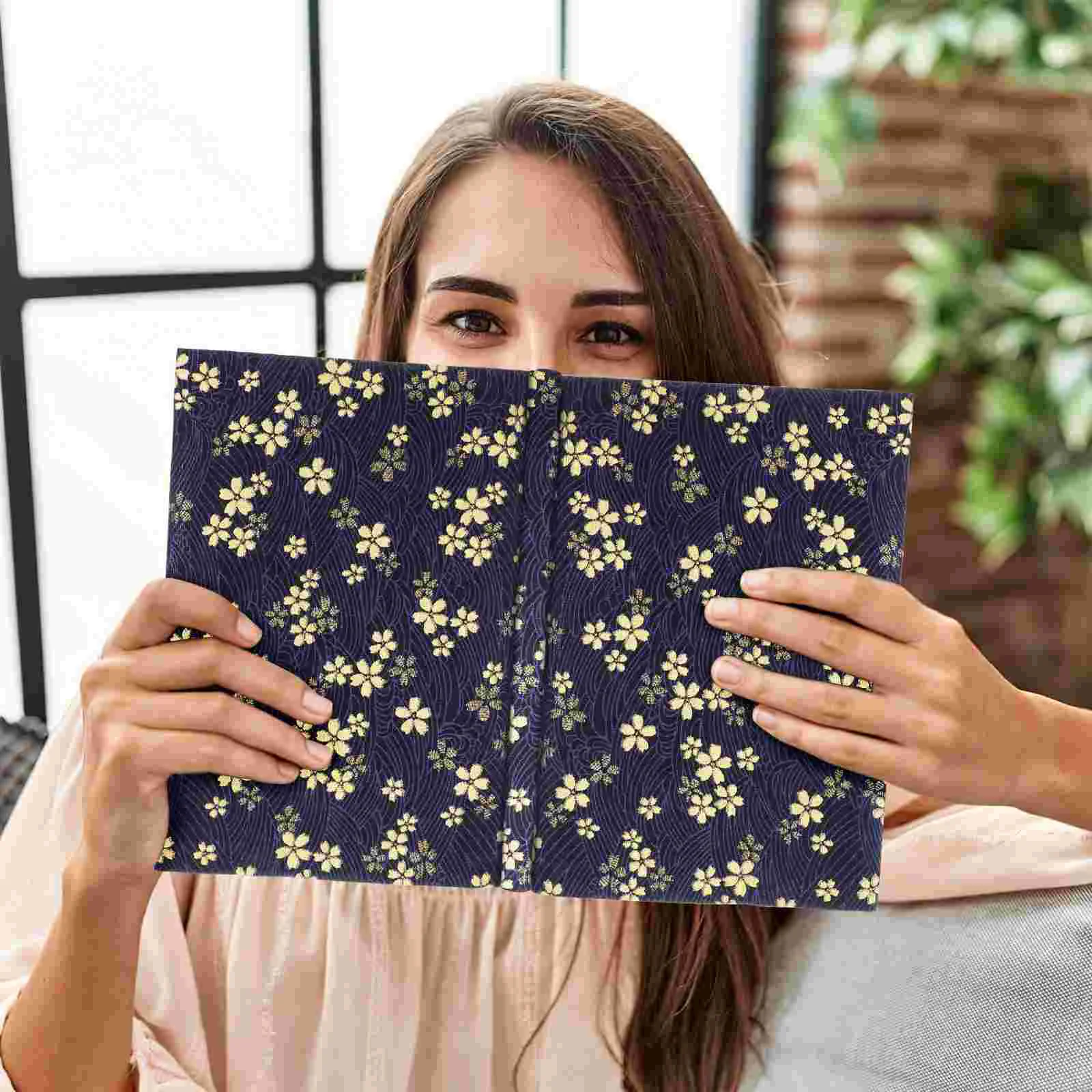 Book Cover Sleeve for School Cases Student Stylish Decor Protector Protective Ornamental Exquisite Creative Flower Cloth