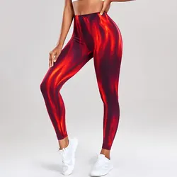 Scrunch Butt Lifting Leggings senza cuciture per le donne Tie Dye vita alta Booty Aurora Yoga Workout Gym Pants collant arricciati