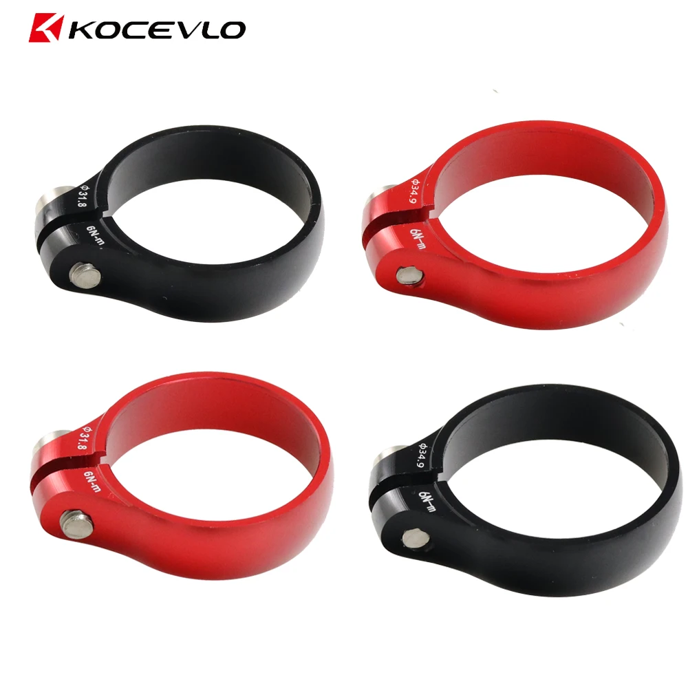 KOCEVLO MTB Bike Seat Post Clamp 9g Aluminum Alloy Ultralight Bicycle Lock Seat Clamp Titanium Screw Cycling Part Seatpost Clamp