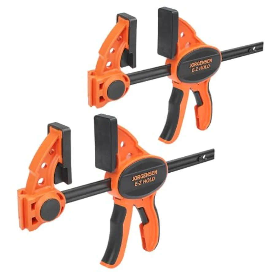 

One Hand Clamp/Spreader, 400 Lbs Clampg Force, E-Z Hold Bar Clamps Set, Medium Duty, 2-pack