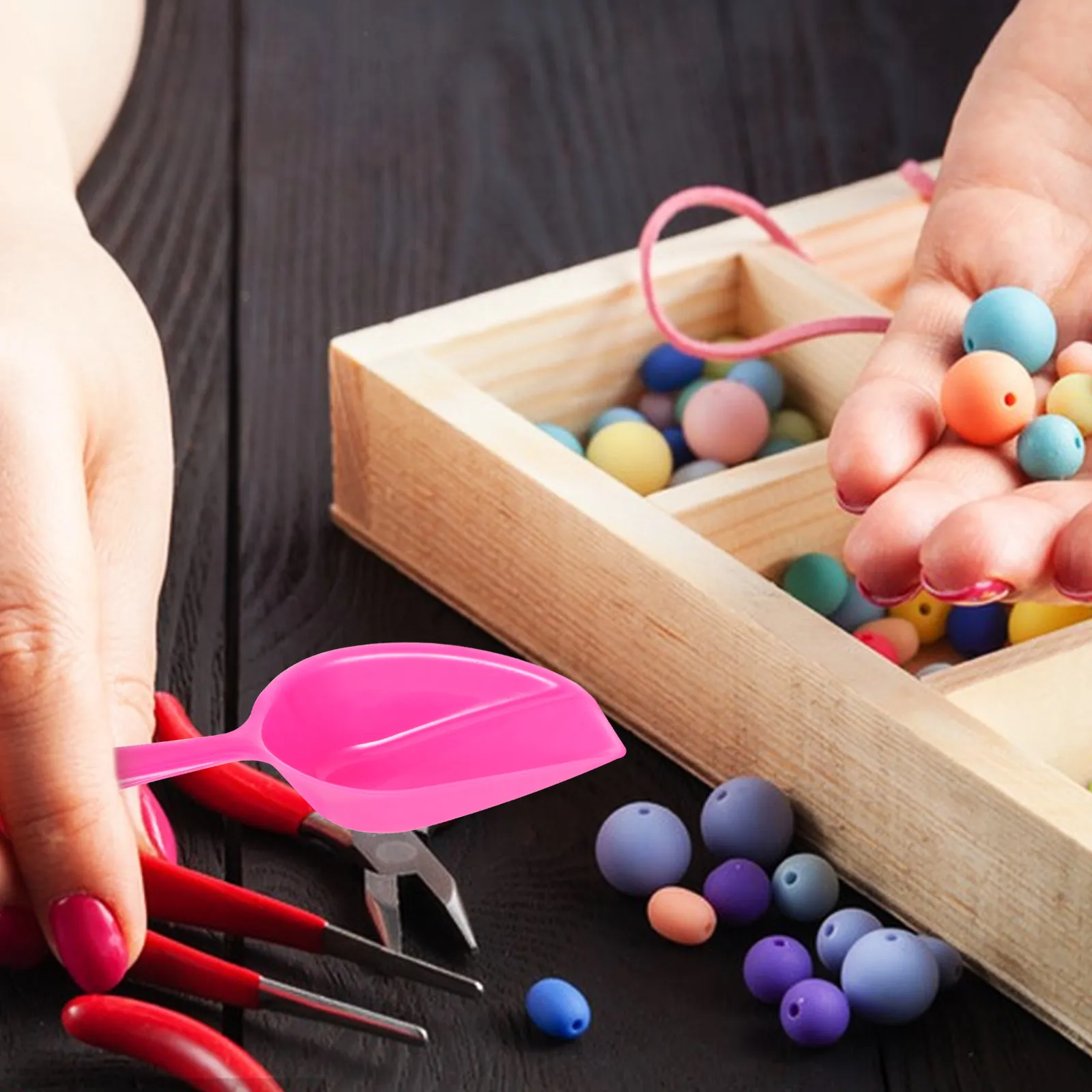 

Набор из 3 пластиковых мерных ложек для бисера и ювелирных изделий, для рукоделия, кухни, кофе, муки, льда, корма для животных