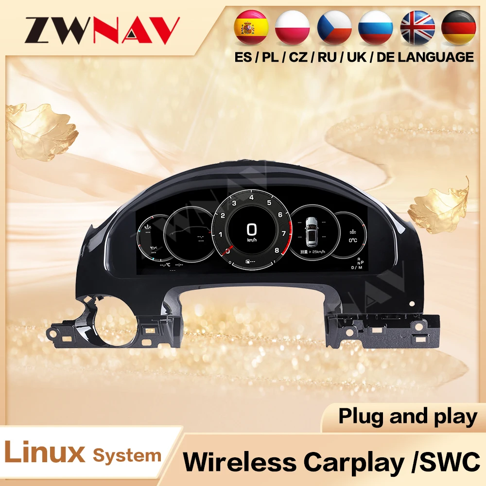 

12.3'' Car LCD Digital Dashboard Cluster For Porsche Cayenne 2011-2017 Auto Speedometer Virtual Instrument Paneel Cockpit