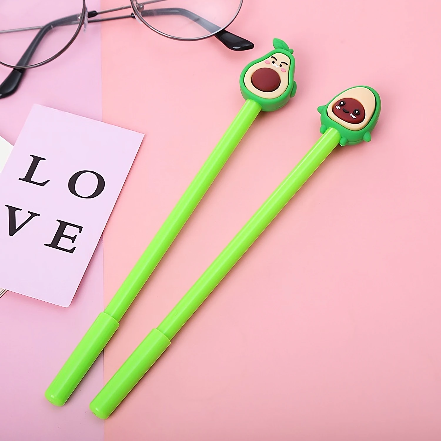 Cute Fruit Shape Avocado Gel Pen Fun Stationery Office Supplies 1PC