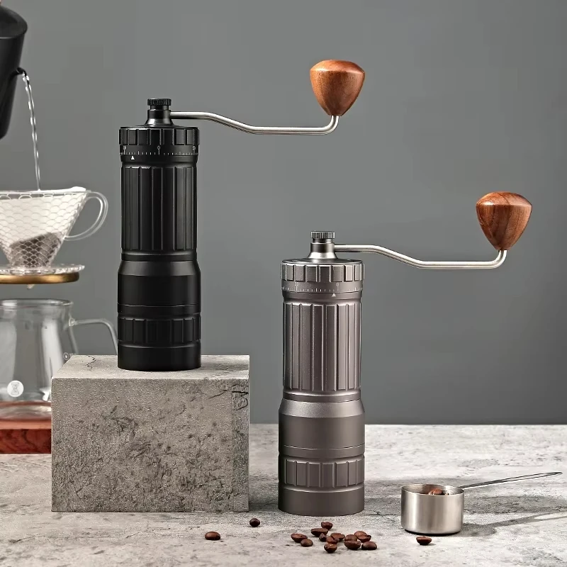 Coffee Accessories Portable Mini Manual Coffee Grinder, Stainless Steel 5/6/7-point Conical Burr Core