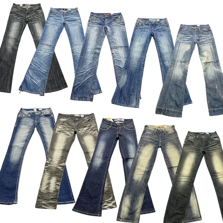 

Винтажные джинсы Y2K с низкой посадкой, широкими штанинами и расклешенным низом, длиной в пол, для молодых девушек, темно-синие