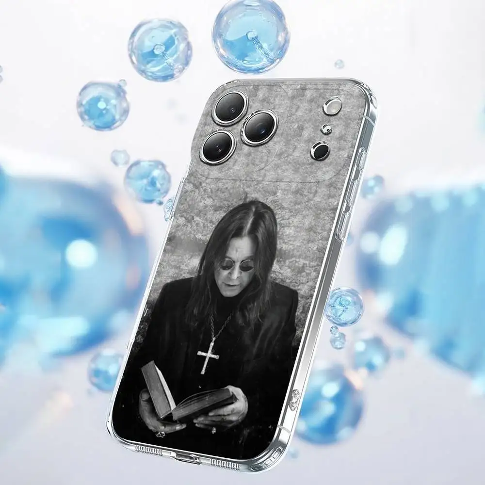Capa de telefone Singer O-Ozzy Osbourne para iPhone 17,16,15,14,13,12,11 Plus,Pro,Max,Plus,E,Air,Mini Capa transparente