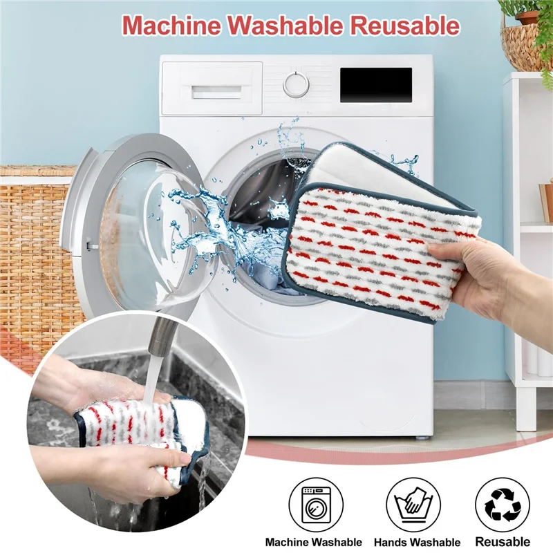 Paquete de ABLU-4 almohadillas gruesas para fregona compatibles con Swiffer, recambios de almohadillas de repuesto para fregona eléctrica Swiffer Spray Power Mop, almohadillas húmedas de repuesto
