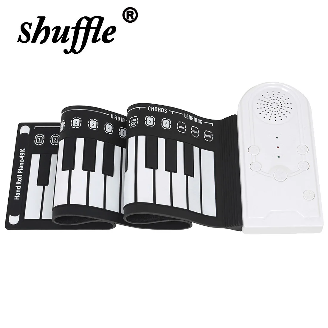 IRIN 49 Key Electronic Piano Hand Roll Up Piano Silicone Portable Keyboard Music Instrument Foldable Beginning Electronic Organ