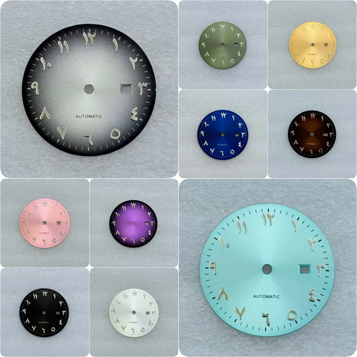 24.5mm No Logo Arab Sunburst Dial for NH05 Movement No Luminous Lady's Watch Modification Accessories Custom Logo