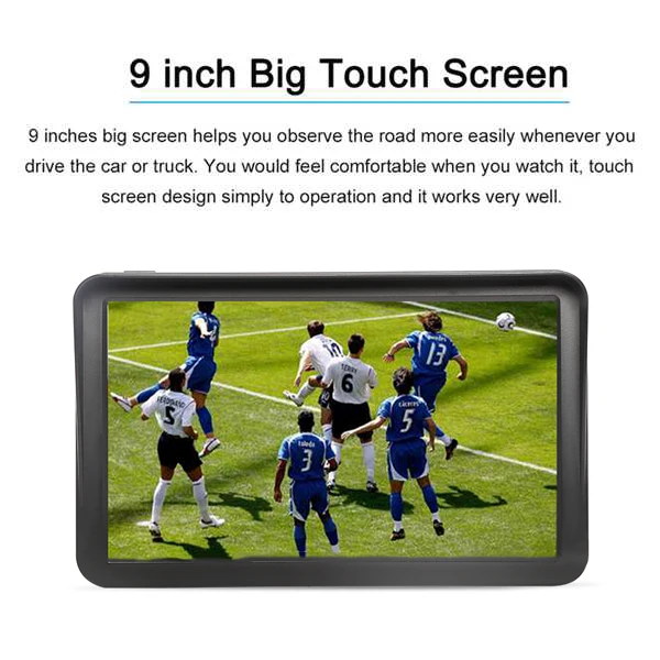 9 Inch Car Capacitive Screen Gps Navigator Bluetooth Fm 8G 256M Mp3/Mp4 Players Sun Visor Driving Voice Navigator