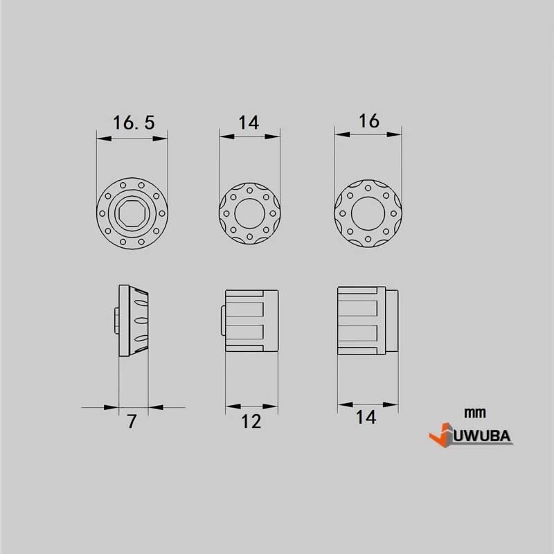 1 Set Plastic M4 Lock Nut Black Nut Cover Shaft Head Cover for 1/14 Tamiya RC Truck Trailer Scania MAN Benz Volvo LUSE Diy Parts