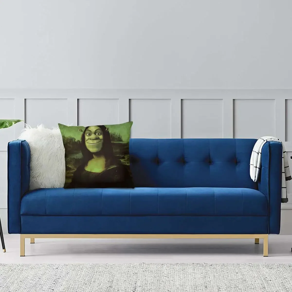 Shreks Mona Lisa Pillowcase Soft Polyester Cushion Cover Decorative Pillow Case Cover Sofa Zippered