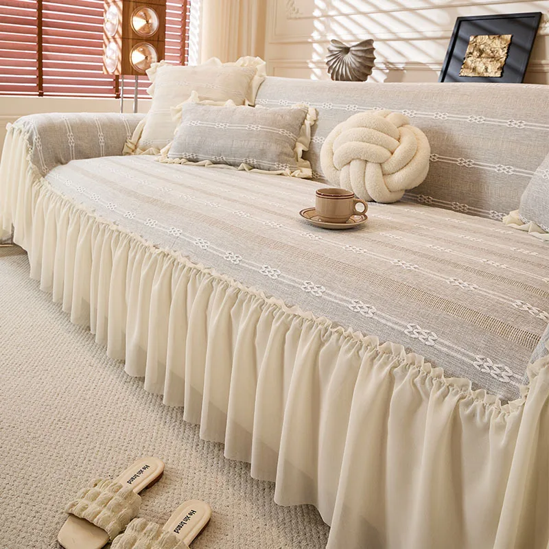 

1pc New Chinese-style sofa cover one-piece light luxury high-end sense universal in all seasons straight row cover