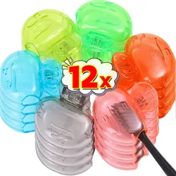 12/1pcs Mini Toothbrush Head Covers for Travel Hiking Camping Tooth Brush Dustproof Germproof Protector Clips Caps Storage Cases