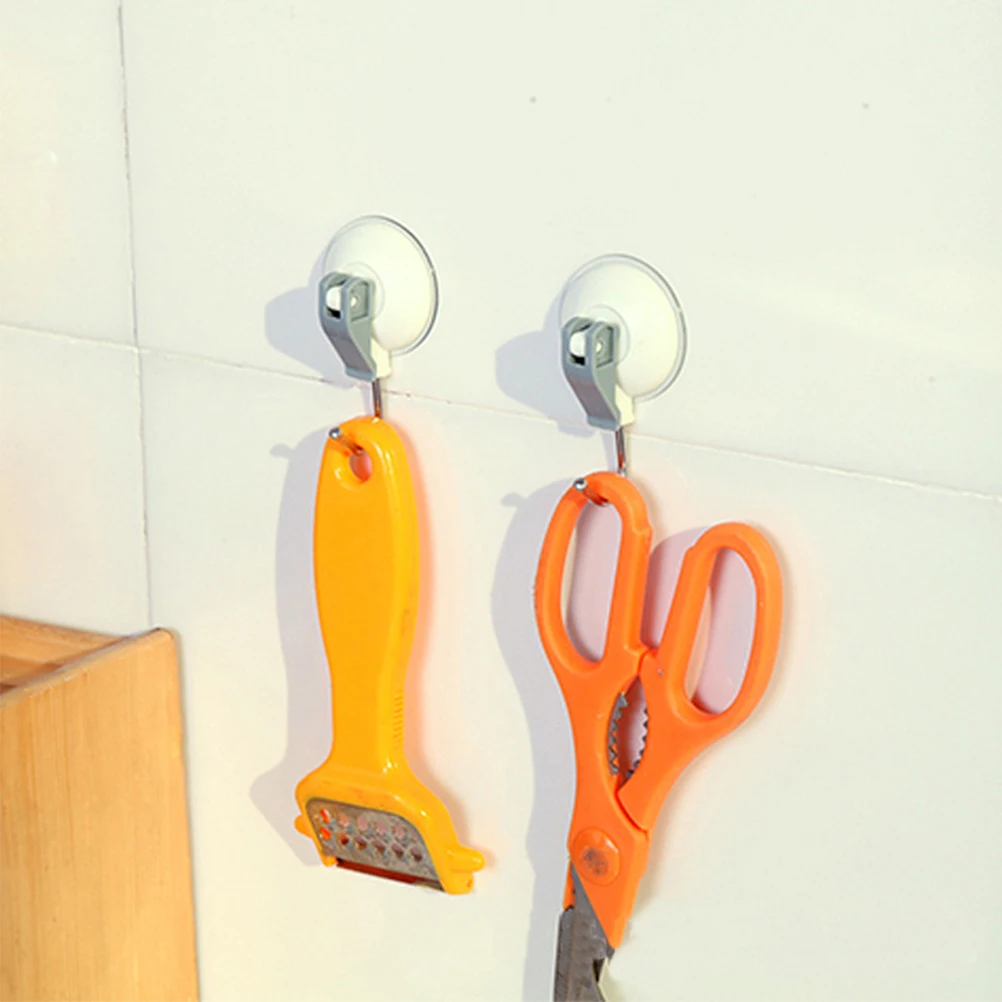 

3pcs Suction Cup Hooks Heavy Duty Removable Wall Hanger For Home Bathroom Kitchen Travel Smooth Surface Storage Organizer