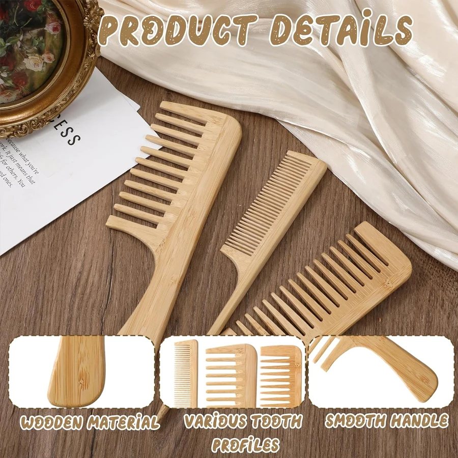1pc/3pcs Handmade Bamboo Anti- - Bamboo Hair Brush review and price