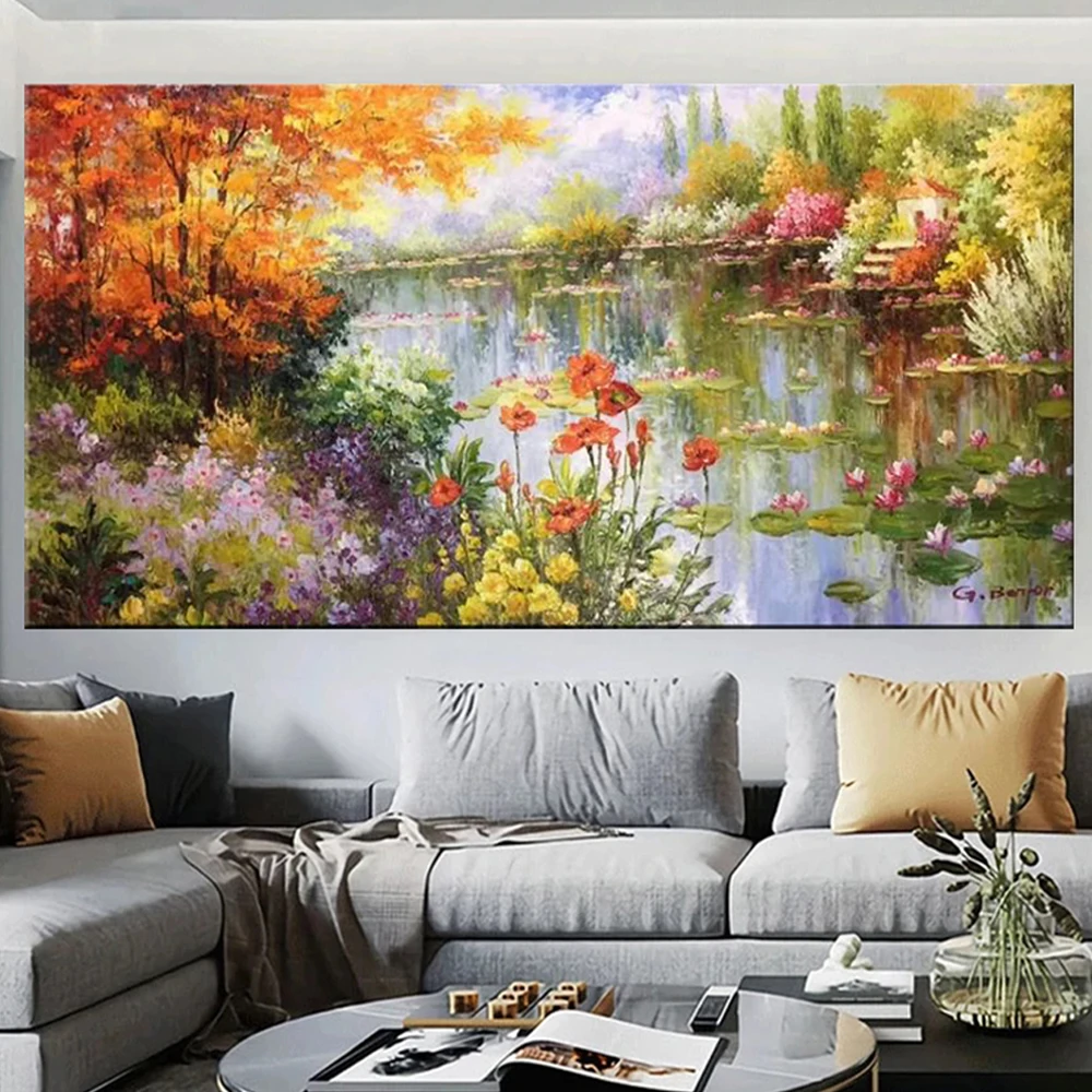 Large Claude Monet Pond Water Lily Diamond Painting Mosaic Diamond Picture Full Square Round 5D Diamond Embroidery