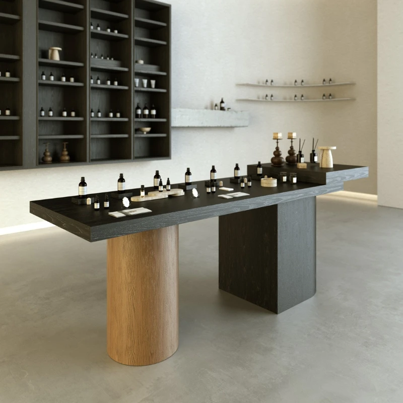 Fragrance shop Nakajima table aromatherapy incense table candle diffuser stone water wooden combination long