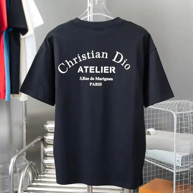 

Лидер продаж, классическая женская футболка, уличная брендовая футболка с коротким рукавом и принтом, дизайнерская футболка, роскошная хлопковая мужская футболка, топы