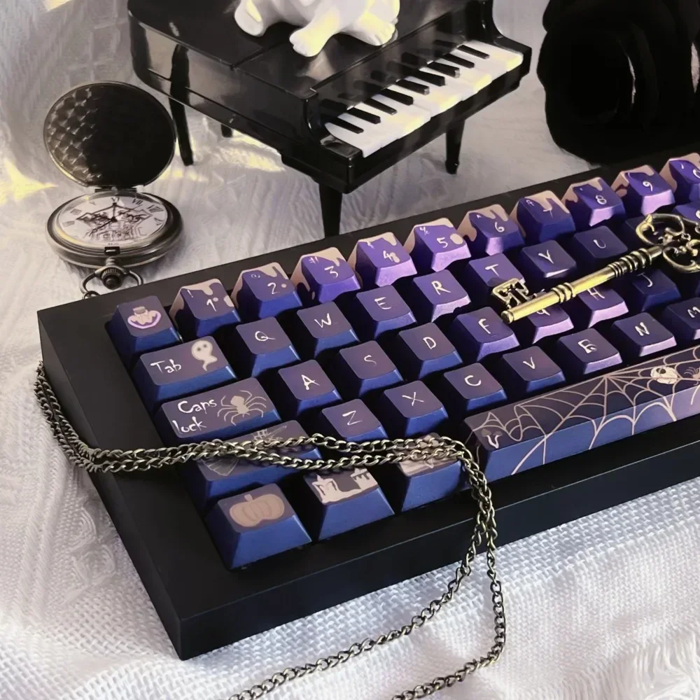 Keycaps met Halloween-thema PBT-sublimatietoetsen mechanisch toetsenbord met persoonlijkheid originele hoge volledige set