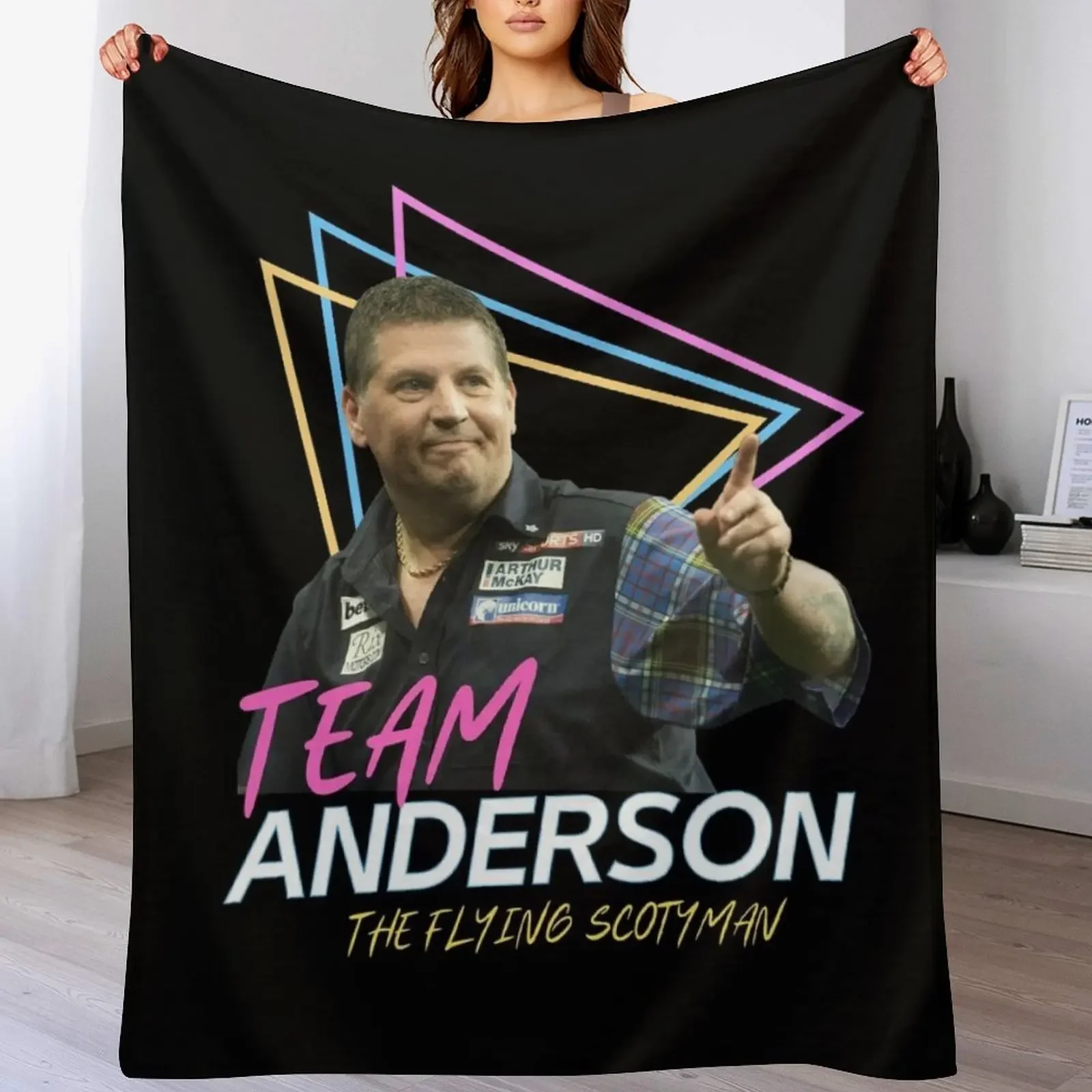 

Gary Anderson Darts PDC 2022- ian white Gary Anderso darts team Throw Blanket Camping Vintage Soft Beds Blankets