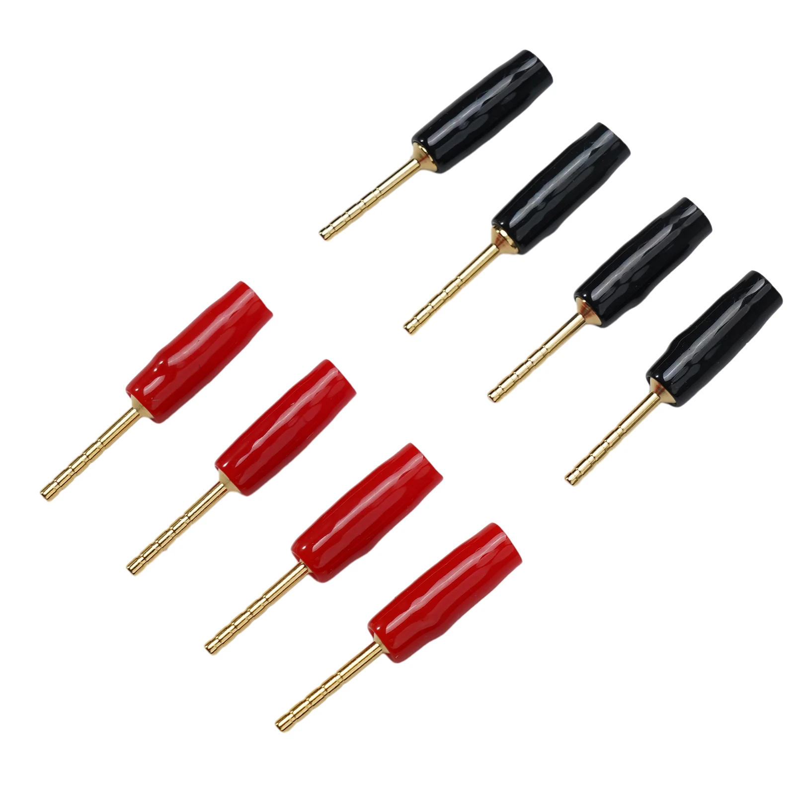 Get More Value with High Quality Banana 8pcs 2mm Oxygen Pure Copper Red and Black Speaker Cable Connectors Get