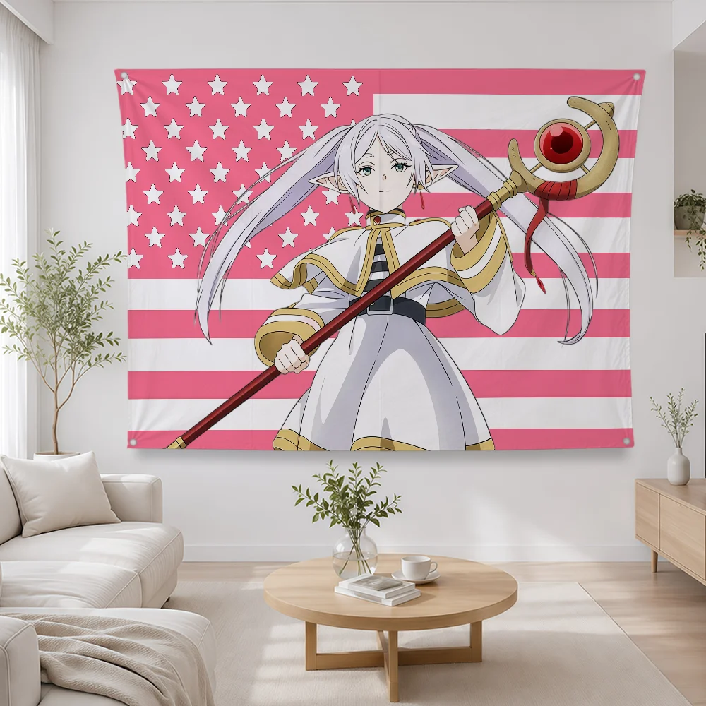 Bendera Anime Lucu F-Frieren,  - Outdoor Camping Wallpaper ulasan dan harga