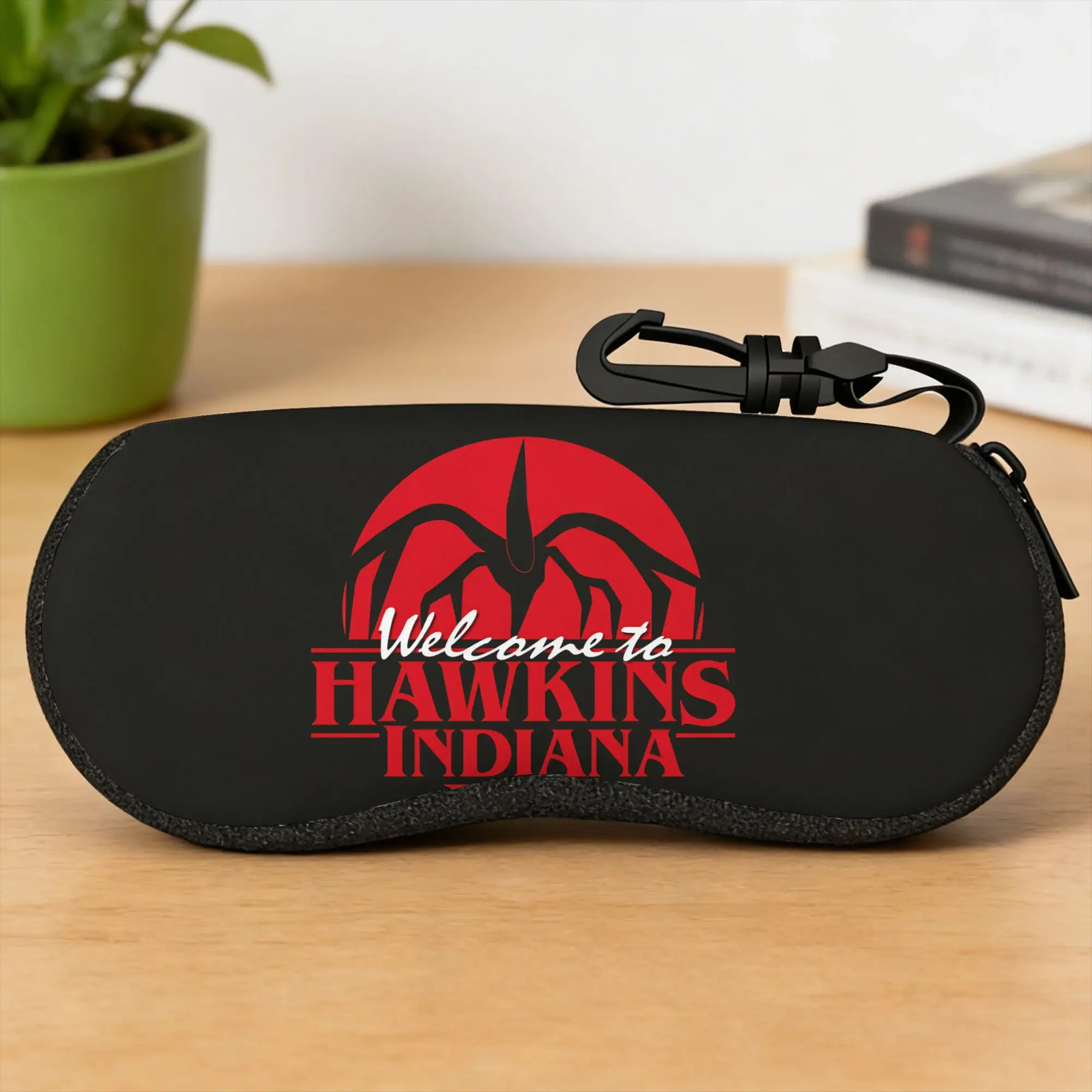 Hawkins Demogorgon Flower Glasses Case Cover  Zipper Sunglasses Case Trend Pocket Eyeglass Protector Men Women Eyewear Storage