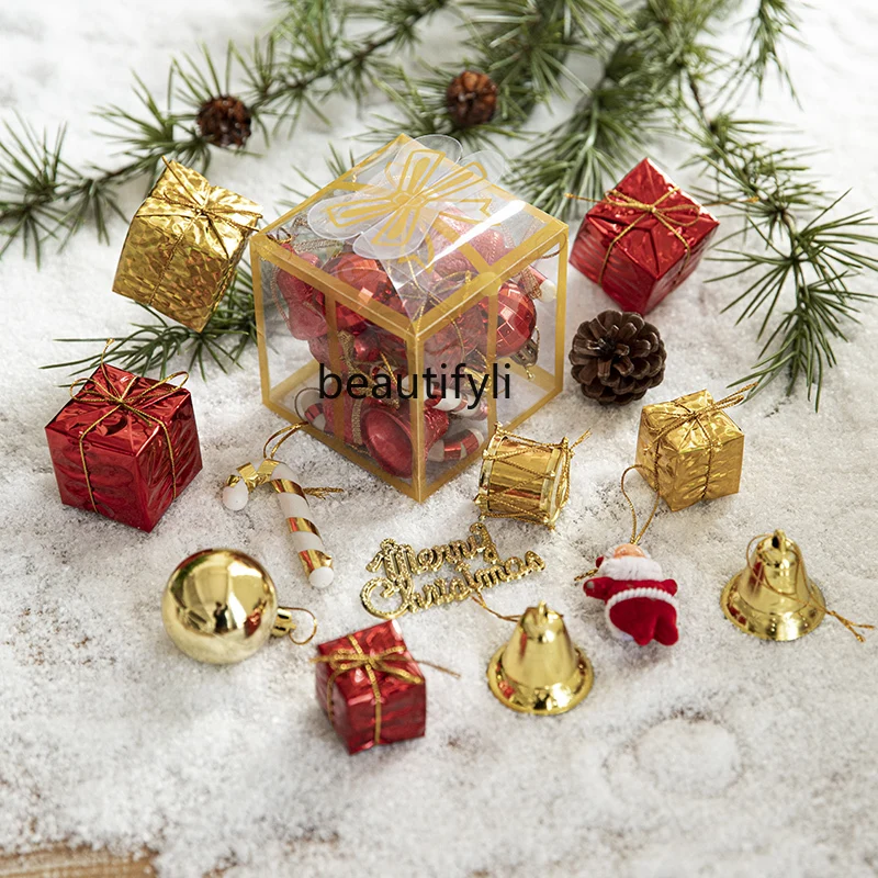 

Christmas decorations scene arrangement colorful ball Christmas tree pendant