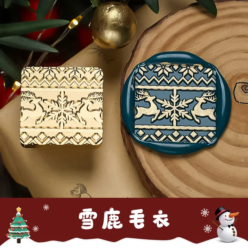 عيد ميلاد سعيد ختم الشمع الرجعية النحاس النحاس ندفة الثلج الرنة ختم DIY بها بنفسك الشمع ختم ختم المغلف ل ختم من الشمع الزفاف HCZ052 #5