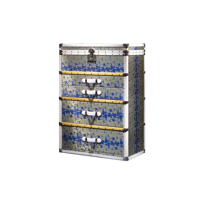 

K-9069 Floor-to-ceiling cloakroom copper wire gilt light luxury villa storage hard box presbyopia