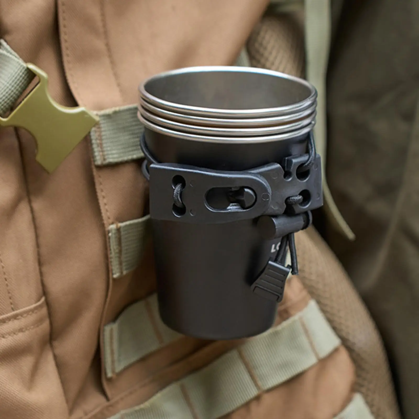 Gear Clip for Molle Bag Fixing Buckle Backpack Tool Tie Down Buckle Elastic Rope for Hiking Outdoor Camping Management Hunting