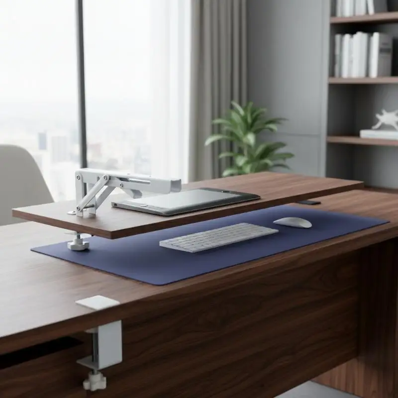 1PCS L-shaped Foldable Desktop Bracket Heavy-duty Punch-free Space-saving Desktop Extension Plate Rack Hardware Accessories