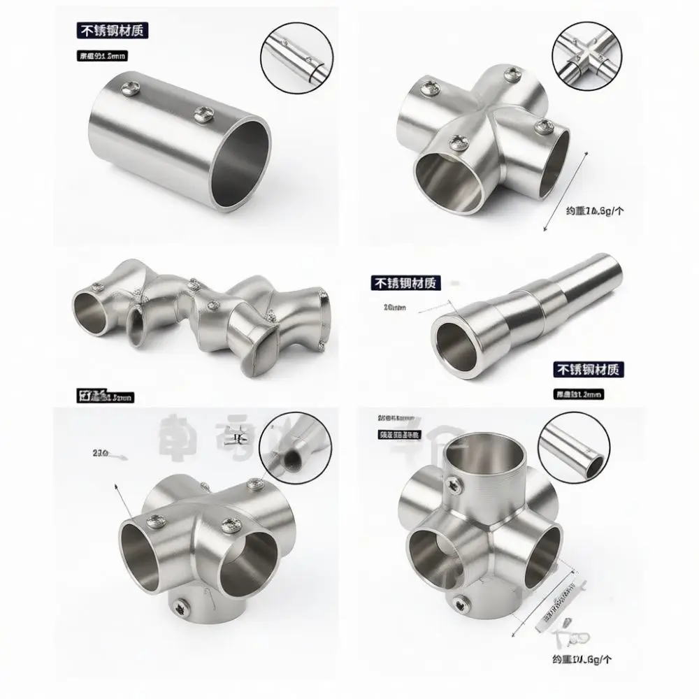Round Tube Connection Fitting Stainless Steel Corner Joint Fastener For Industrial Shelf Frame Diy Project 19mm 32mm