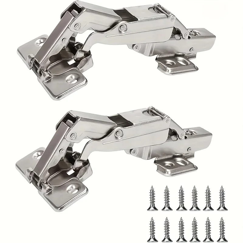 2pcs Cabinet Large Angle Hinge Hydraulic Damp Buffer 165 Degree Door Hinges Cupboard Soft Close Hinges Furniture Hardware