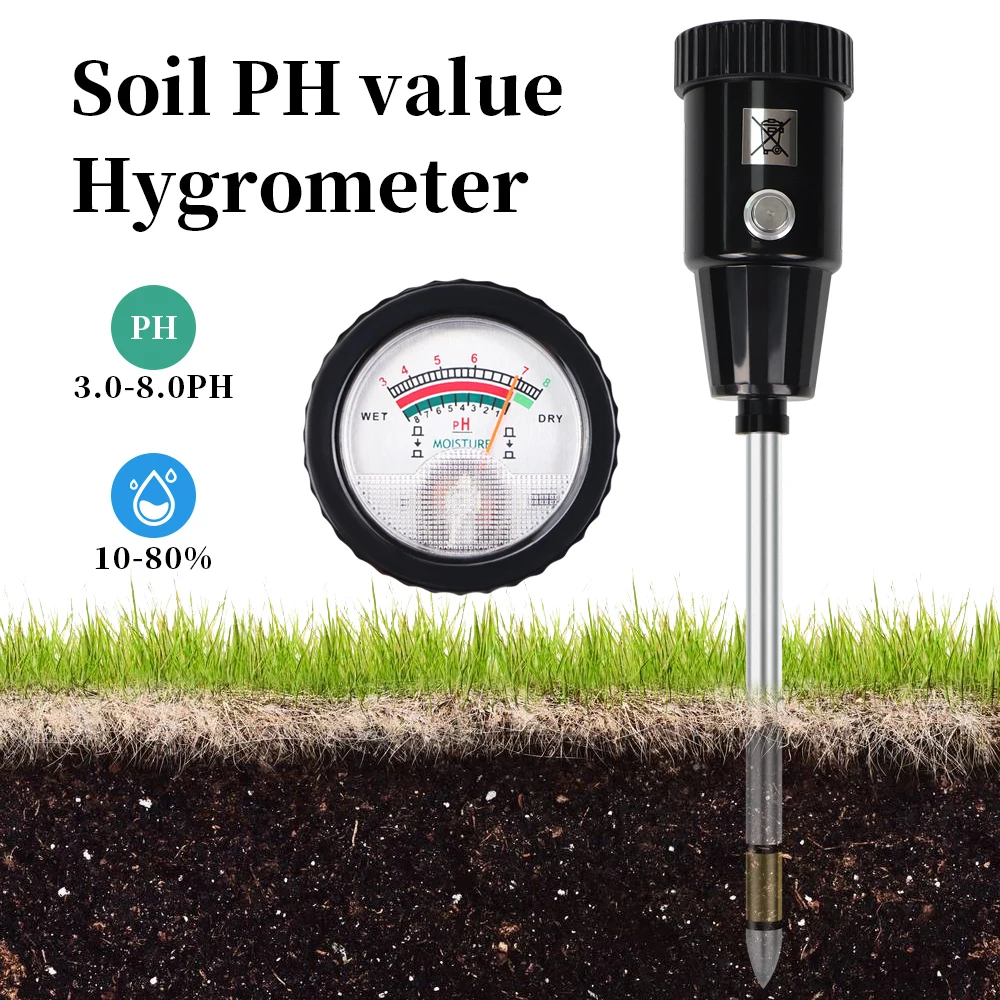 Handheld Soil Tester Professional Soil PH Moisture Meter Waterproof PH Detector Humidity Analyzer for Garden Plant Flower Farm