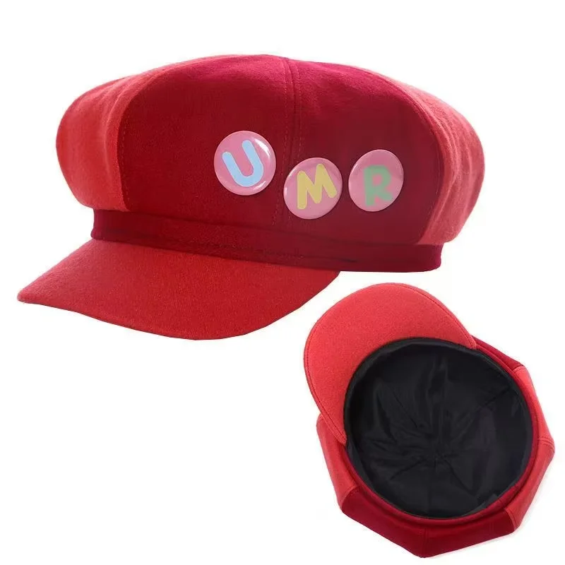 

Anime Himouto! Umaru-chan Doma Unaru Cosplay High Appearance Red Color Badge Beret Daily Casual Hat For Women