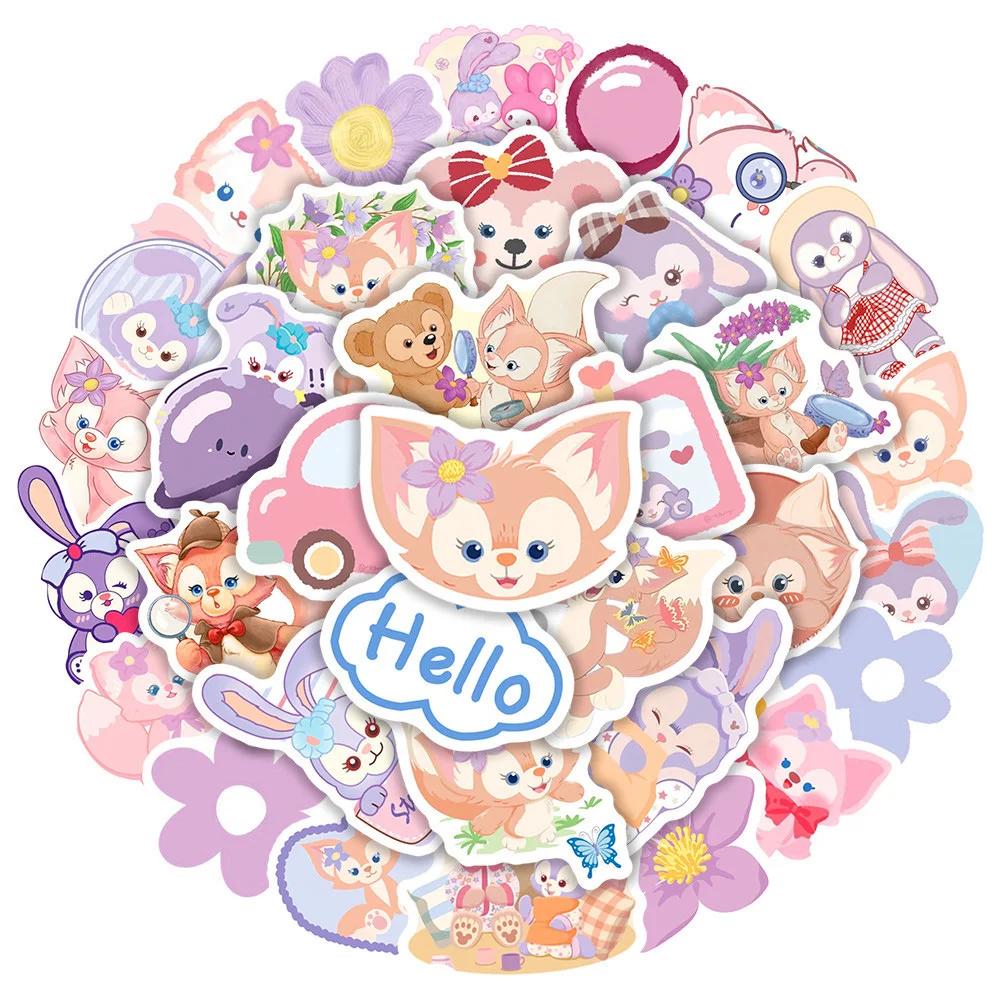 10/30/50pcs Cute Disney LinaBell StellaLou Cartoon Stickers for Laptop Phone Scrapbook Diary PVC Graffiti Kids Sticker Decal Toy