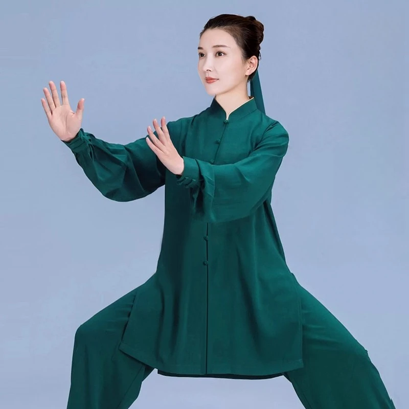 tenue-de-tai-chi-kung-fu-uniforme-traditionnel-chinois-d'arts-martiaux-pour-femmes-et-hommes-fluide-respirant-et-confortable