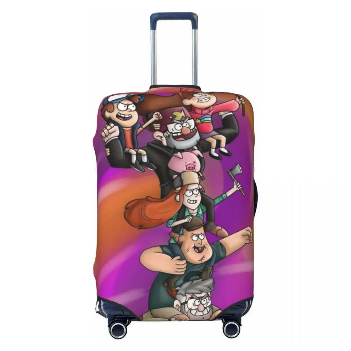 

Custom Funny Anime Gravity Falls Luggage Cover Funny Suitcase Protector Covers Suit For 18-32 inch