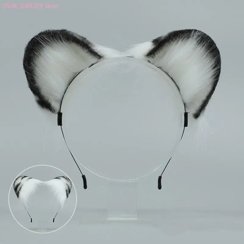 

Women Girl Cartoon Tiger Ears Shaped Headband Gradients Hair Hoop Makeup Wash Face Christmas Gift Headpiece