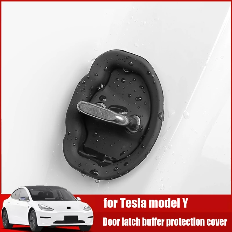 For Tesla Model Y Door mute sleeve, shock absorber pad, lock buckle protection cover, modified accessory, divine weapon