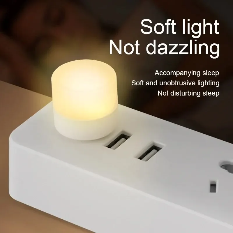 Mini USB Night LED Light Bulbs Warm White Eye Protection Book Reading Light Plug PC Mobile Power Charging Lamp Bedroom Light