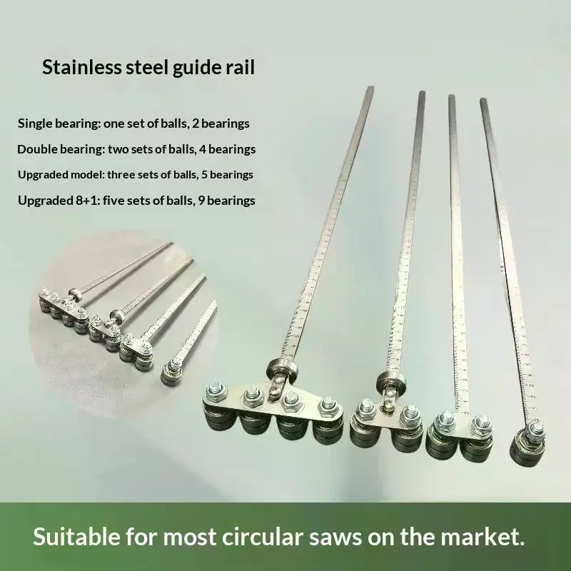 Circular Saw Guide Ruler 500mm Metal Laser Marking Easy Install Precision Cutting Tool for DIY Home Wood Projects