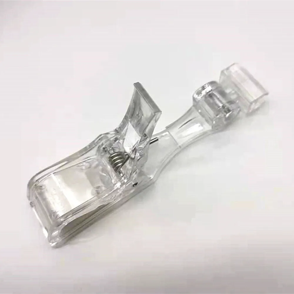 

10pcs Pop Price Tag Frame Advertising Clip Transparent Thumb Clip